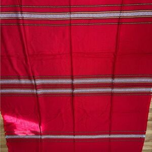 Vintage French Basque table cloth cotton woven pattern 59x60